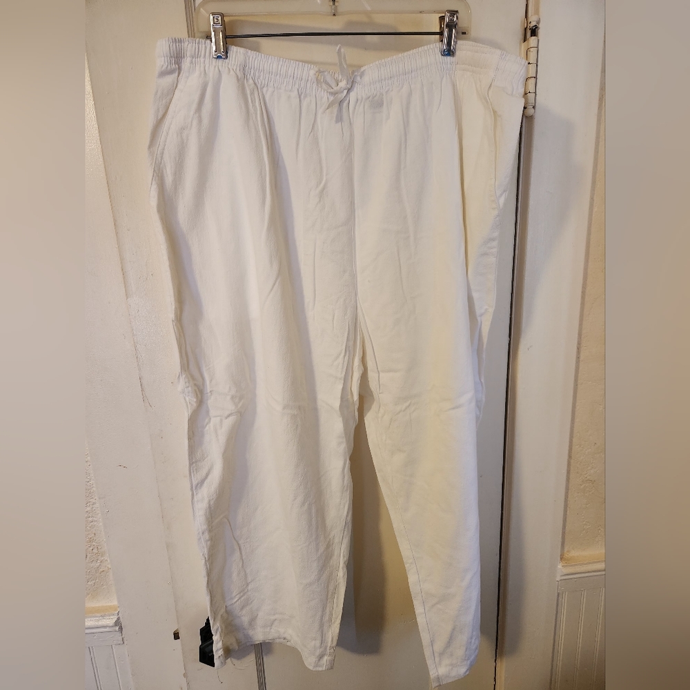 * 3x Jane Ashley White Cropped Pants